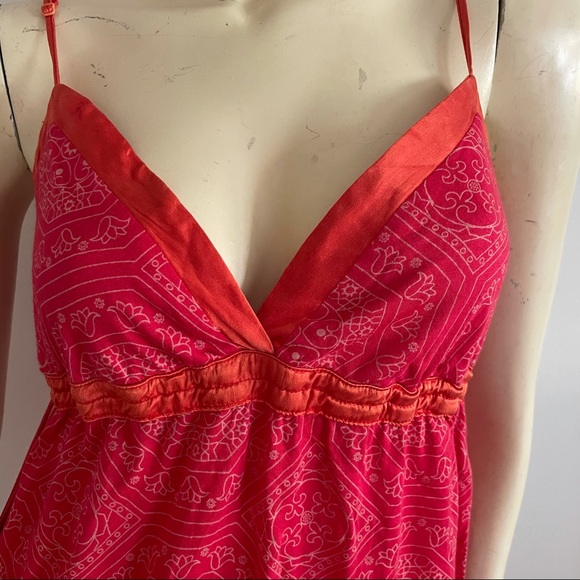 Ella moss orange and pink camisole with satin trim - Picture 2 of 8
